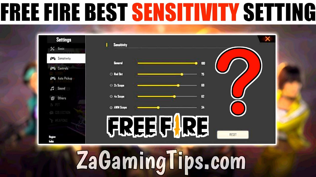 Free Fire Best Sensitivity Settings For Headshot 2022